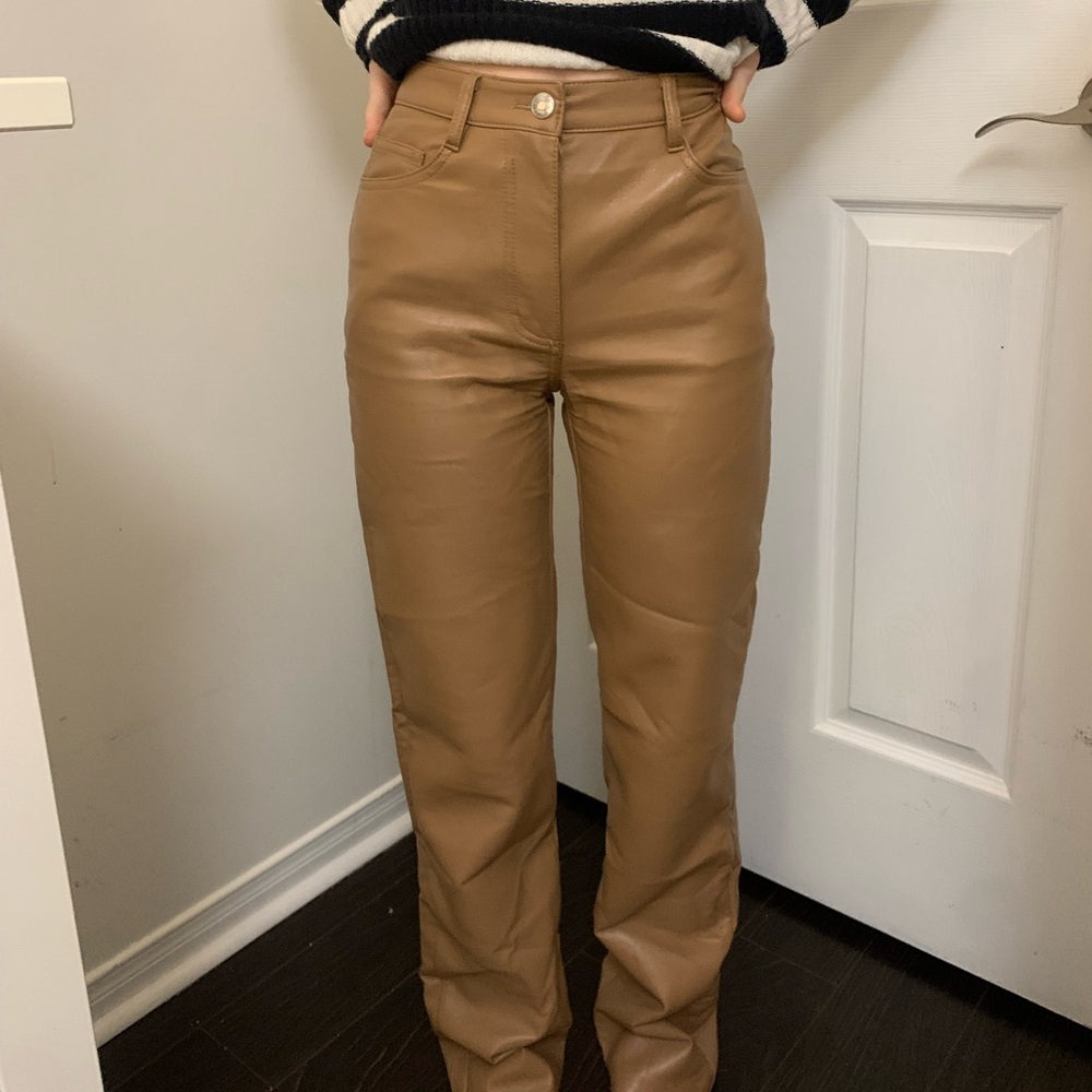 Aritzia Wilfred Melina Leather Pants